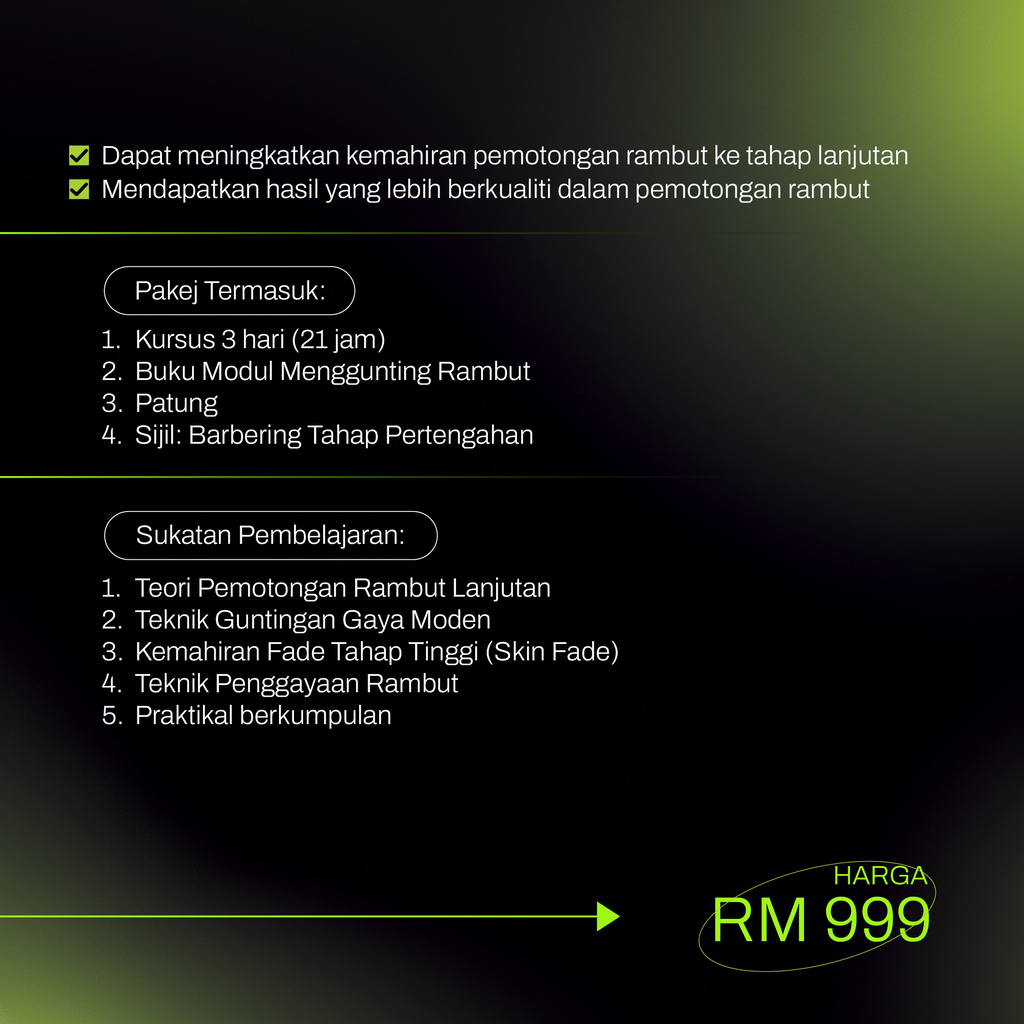 KGR Kelas Barbering Pertengahan